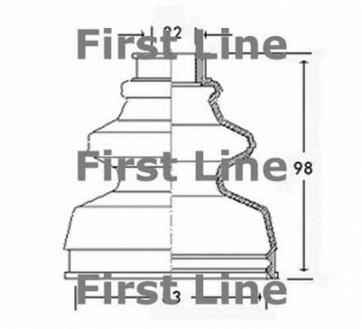 FIRST LINE fcb2496 -  Пыльник, приводной вал